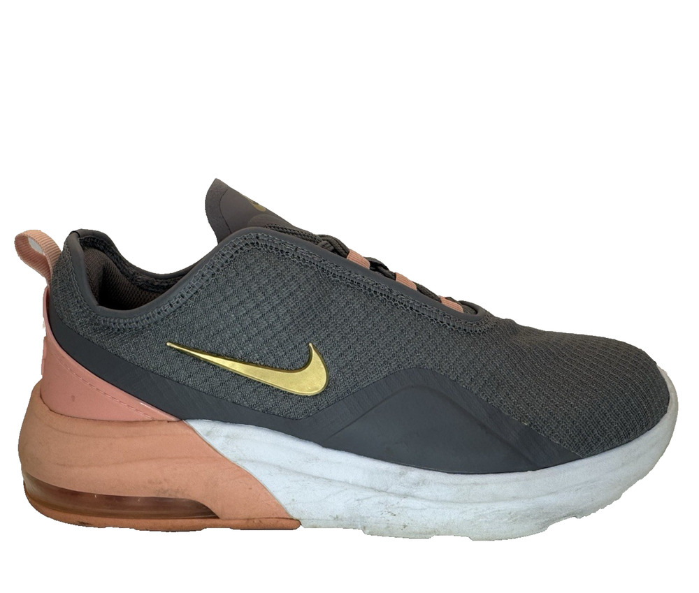 Nike Womens Air Max Motion 2 Shoes Cool Grey Pink Rose Gold Mesh Sneakers 8.5 M